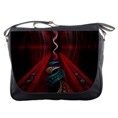 Artistic Blue Gold Red Messenger Bags by Mariart