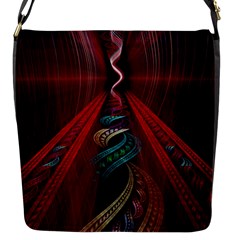 Artistic Blue Gold Red Flap Messenger Bag (s) by Mariart