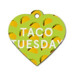 Bread Taco Tuesday Dog Tag Heart (Two Sides) Front