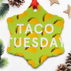 Bread Taco Tuesday Ornament (snowflake) by Mariart