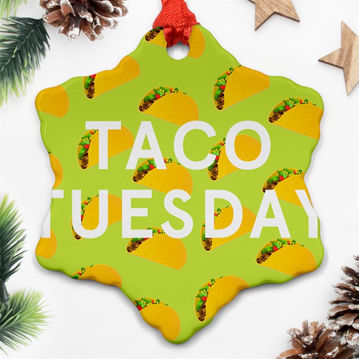 Bread Taco Tuesday Ornament (Snowflake)