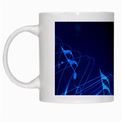 Abstract Musical Notes Purple Blue White Mugs by Mariart