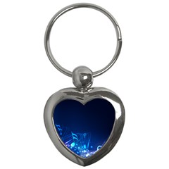 Abstract Musical Notes Purple Blue Key Chains (heart)  by Mariart