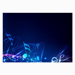 Abstract Musical Notes Purple Blue Large Glasses Cloth (2-side) by Mariart