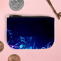 Abstract Musical Notes Purple Blue Mini Coin Purses by Mariart