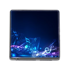 Abstract Musical Notes Purple Blue Memory Card Reader (square) by Mariart