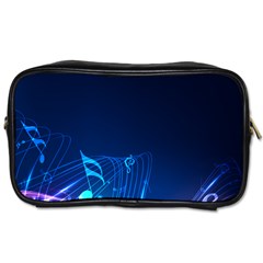 Abstract Musical Notes Purple Blue Toiletries Bags by Mariart