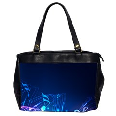 Abstract Musical Notes Purple Blue Office Handbags (2 Sides)  by Mariart