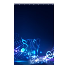 Abstract Musical Notes Purple Blue Shower Curtain 48  X 72  (small)  by Mariart