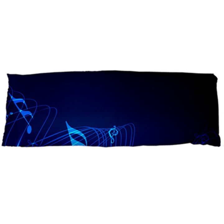 Abstract Musical Notes Purple Blue Body Pillow Case Dakimakura (Two Sides)