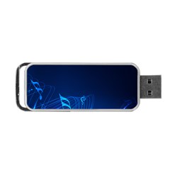 Abstract Musical Notes Purple Blue Portable Usb Flash (one Side) by Mariart