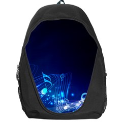 Abstract Musical Notes Purple Blue Backpack Bag by Mariart