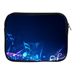 Abstract Musical Notes Purple Blue Apple iPad 2/3/4 Zipper Cases Front