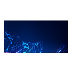 Abstract Musical Notes Purple Blue Satin Wrap by Mariart