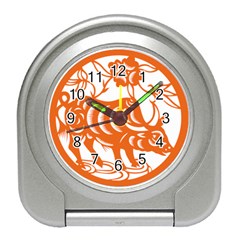 Chinese Zodiac Cow Star Orange Travel Alarm Clocks