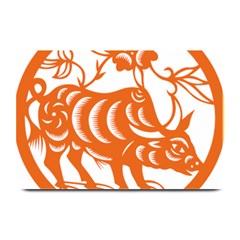 Chinese Zodiac Cow Star Orange Plate Mats