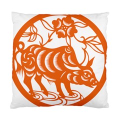 Chinese Zodiac Cow Star Orange Standard Cushion Case (two Sides) by Mariart