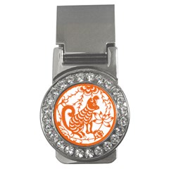 Chinese Zodiac Dog Star Orange Money Clips (cz)  by Mariart