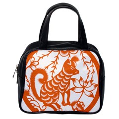 Chinese Zodiac Dog Star Orange Classic Handbags (one Side) by Mariart