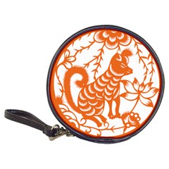 Chinese Zodiac Dog Star Orange Classic 20-cd Wallets by Mariart