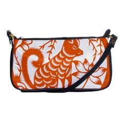 Chinese Zodiac Dog Star Orange Shoulder Clutch Bags by Mariart