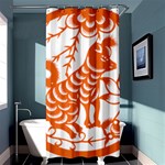 Chinese Zodiac Dog Star Orange Shower Curtain 36  x 72  (Stall)  Curtain(36 X72 ) - 33.26 x66.24  Curtain(36 X72 )