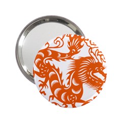 Chinese Zodiac Dragon Star Orange 2 25  Handbag Mirrors