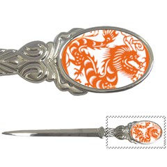 Chinese Zodiac Dragon Star Orange Letter Openers by Mariart