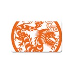 Chinese Zodiac Dragon Star Orange Magnet (Name Card) Front