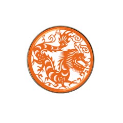 Chinese Zodiac Dragon Star Orange Hat Clip Ball Marker (10 Pack) by Mariart