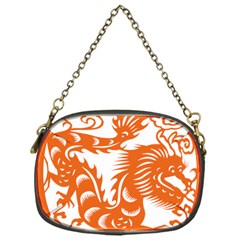 Chinese Zodiac Dragon Star Orange Chain Purses (one Side)  by Mariart