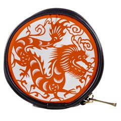 Chinese Zodiac Dragon Star Orange Mini Makeup Bags by Mariart