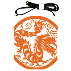 Chinese Zodiac Dragon Star Orange Shoulder Sling Bags by Mariart