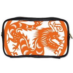 Chinese Zodiac Dragon Star Orange Toiletries Bags by Mariart