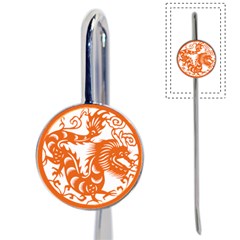 Chinese Zodiac Dragon Star Orange Book Mark by Mariart