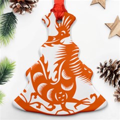 Chinese Zodiac Dragon Star Orange Ornament (christmas Tree)  by Mariart