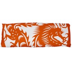 Chinese Zodiac Dragon Star Orange Body Pillow Case Dakimakura (two Sides) by Mariart