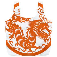 Chinese Zodiac Dragon Star Orange Full Print Recycle Bags (l)  by Mariart