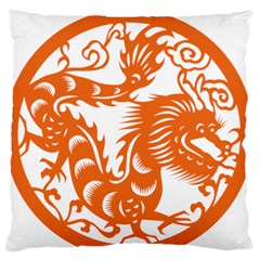 Chinese Zodiac Dragon Star Orange Standard Flano Cushion Case (two Sides) by Mariart