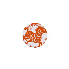 Chinese Zodiac Horoscope Horse Zhorse Star Orangeicon 1  Mini Magnets by Mariart