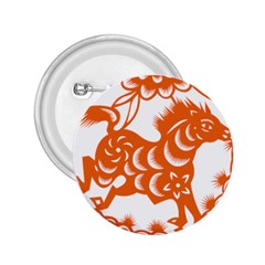 Chinese Zodiac Horoscope Horse Zhorse Star Orangeicon 2 25  Buttons by Mariart