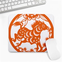 Chinese Zodiac Horoscope Horse Zhorse Star Orangeicon Large Mousepads by Mariart