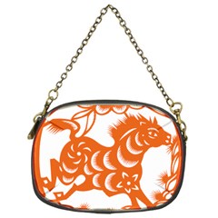 Chinese Zodiac Horoscope Horse Zhorse Star Orangeicon Chain Purses (one Side)  by Mariart