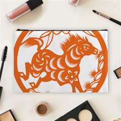 Chinese Zodiac Horoscope Horse Zhorse Star Orangeicon Cosmetic Bag (large)  by Mariart