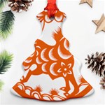 Chinese Zodiac Horoscope Horse Zhorse Star Orangeicon Christmas Tree Ornament (Two Sides) Front