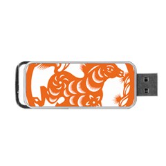 Chinese Zodiac Horoscope Horse Zhorse Star Orangeicon Portable Usb Flash (two Sides) by Mariart