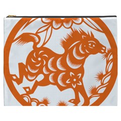 Chinese Zodiac Horoscope Horse Zhorse Star Orangeicon Cosmetic Bag (xxxl)  by Mariart