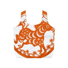 Chinese Zodiac Horoscope Horse Zhorse Star Orangeicon Full Print Recycle Bags (s)  by Mariart