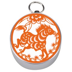 Chinese Zodiac Horoscope Horse Zhorse Star Orangeicon Silver Compasses by Mariart