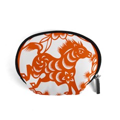 Chinese Zodiac Horoscope Horse Zhorse Star Orangeicon Accessory Pouches (small)  by Mariart